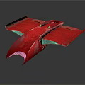 Red Aerodynamic Carbon Fiber Futuristic Vehicle Structure With Sleek Design And Glossy Surface