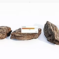Natural Stone Wood Pieces Displaying Textured Surfaces And Organic Patterns 3d model