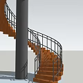 modern revolving staircase building revolving staircase 3d model