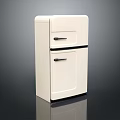 Vintage Style White Refrigerator Freezer With Drawer Design And Sleek Exterior
