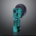 Blue Household Electric Grinding Tool With Motor Wheel And Cylindrical Body
