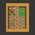 Colorful Courtyard Model With Patterned Tiles Green Lawn And Decorative Structures