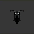 Modern Black and White Motorcycle With Streamlined Design Round Headlight And Alloy Wheels
