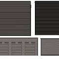 Different Dark Colored Roller Shutter Design Variations For Window Use 3d model