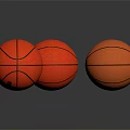 Four Red And Orange Basketballs Sports Equipment For Training And Games