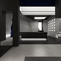 Modern Open Concept Kitchen Interior Design With Island Counter Cabinets And Lighting