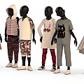 Various Stylish Clothes with Colorful Patterns and Designs Worn by Models