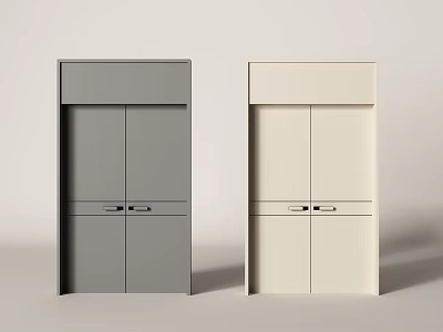 Modern Double Door Gate Double Door Top Door 3d model