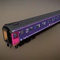 Modern Purple Pink Passenger Train With Stylish Windows And Exterior Design