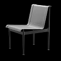 White Contemporary Chair With Mesh Back And Sleek Metal Frame Structure