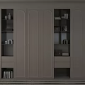 Modern Light Colored Wardrobe With Cabinet Doors And Open Storage Shelves