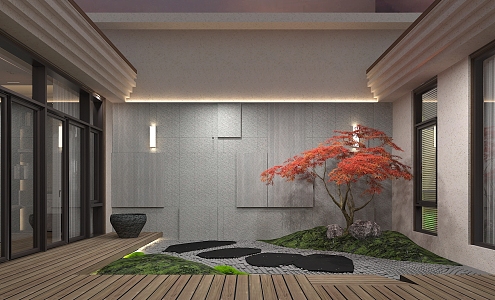 New Chinese Courtyard Landscape 3d model