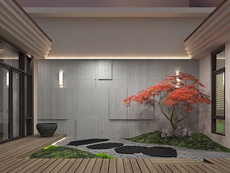 New Chinese Courtyard Landscape 3d model