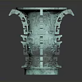 Ancient Bronze Living Utensil With Intricate Patterns And Unique Carved Design