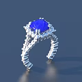 Luxury Jewelry Rings With Red Green Blue Gemstones In Gold Silver Settings