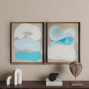 Abstract Hanging Paintings 3d model