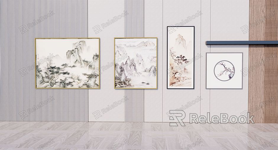 New Chinese Landscape Painting Hanging Painting model