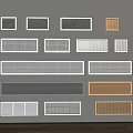 Collection of Various Air Conditioner Vents in Different Colors and Styles Arranged on Wall