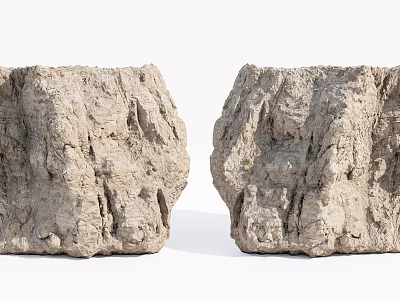 Natural Stone And Wood Materials With Rough Textures For Home Decor 3d model