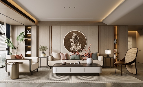 New Chinese Living Room 3d model