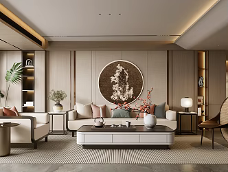 New Chinese Living Room 3d model