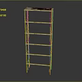 Transparent Multi tier Equipment Storage Rack With Metal Frame And Multiple Shelves