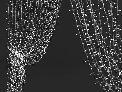 Decorative Net String Lights With Twinkling Design For Indoor Outdoor Decoration 3d model