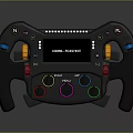 Multifunctional Racing Style Steering Wheel With Colorful Buttons Display And Carbon Fiber Design