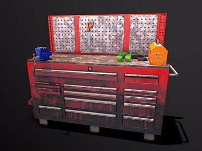 Old workbench 3d model