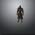 Medieval Knight Armor Historical Weapon Equipment with Metal Plates and Straps
