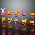 Cute Colorful Animal Shaped Hats with Rabbit Cat Bear Chicken Designs