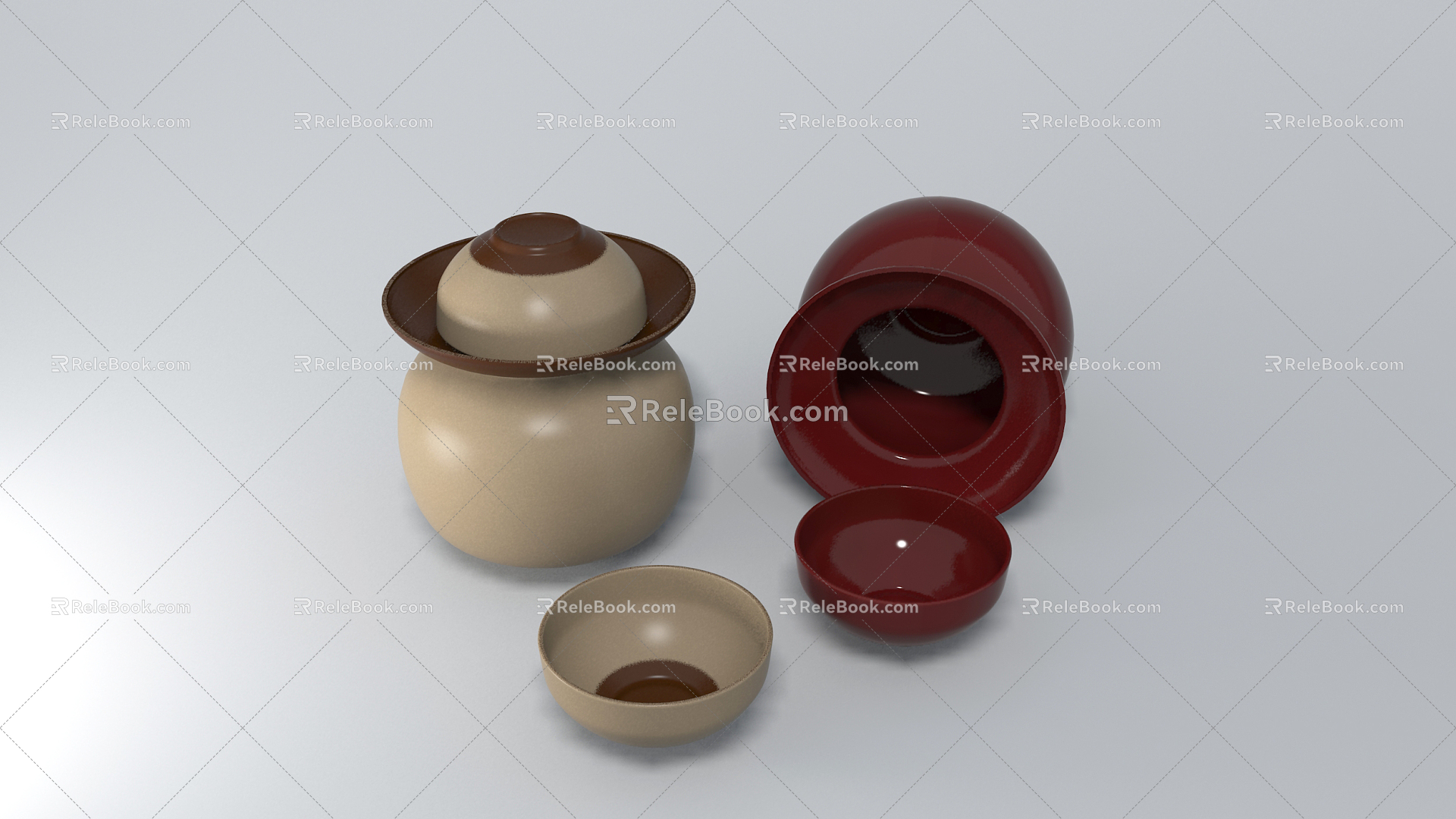 Modern clay jar pickle jar 3d model