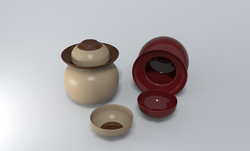 Modern clay jar pickle jar 3d model