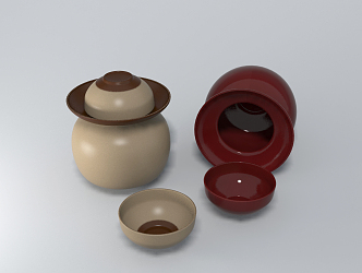 Modern clay jar pickle jar 3d model