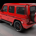 Red Mercedes Benz G Class SUV With Sleek Exterior Design