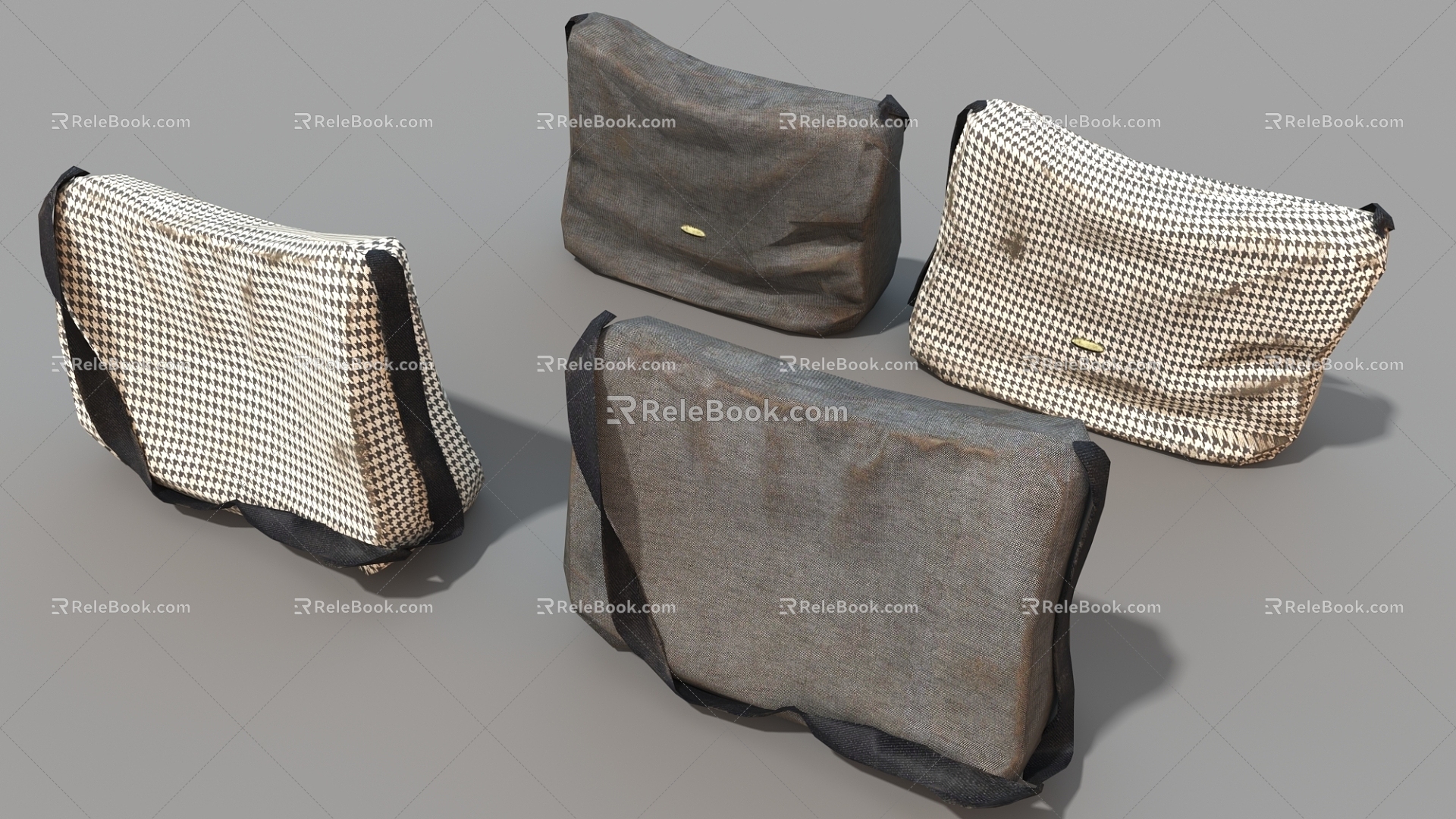 Cloth Daizi Old Cloth Bag Shoulder Cloth Bag 3d model