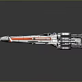 Detailed X Wing Starfighter Model Showcasing Cosmic Aerospace Features