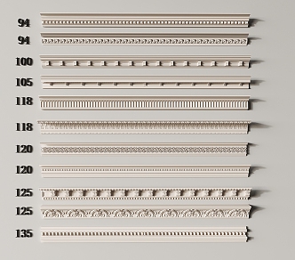 French Gypsum Line Carved Line Corner Line Decorative Line Top Corner Line 3d model