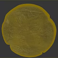 Ancient Circular Stone Relief Sculpture With Detailed Human Head Profile And Artistic Design