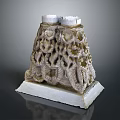 Artistic Stone Sculpture Carving With Intricate Hollow Design Base And Top Cylinders