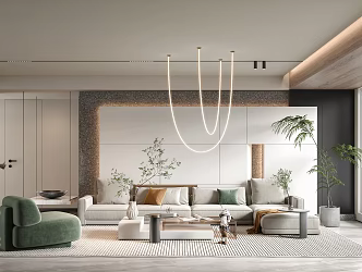 modern living room 3d model