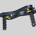 Medical Orthopedic Bone Plate With Surgical Screws Yellow Indicators And Metal Construction
