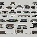 Main Pedestrian Entrance Landscape Gateway SU Model Collection 33 Sets