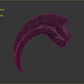Rusted Curved Metal Claw Displayed On Dark Background With Textured Surface