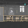 Modern Bar Simple Bistro 3d model