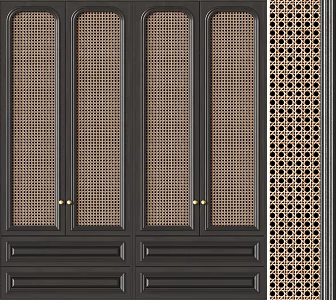 Middle style wardrobe 3d model