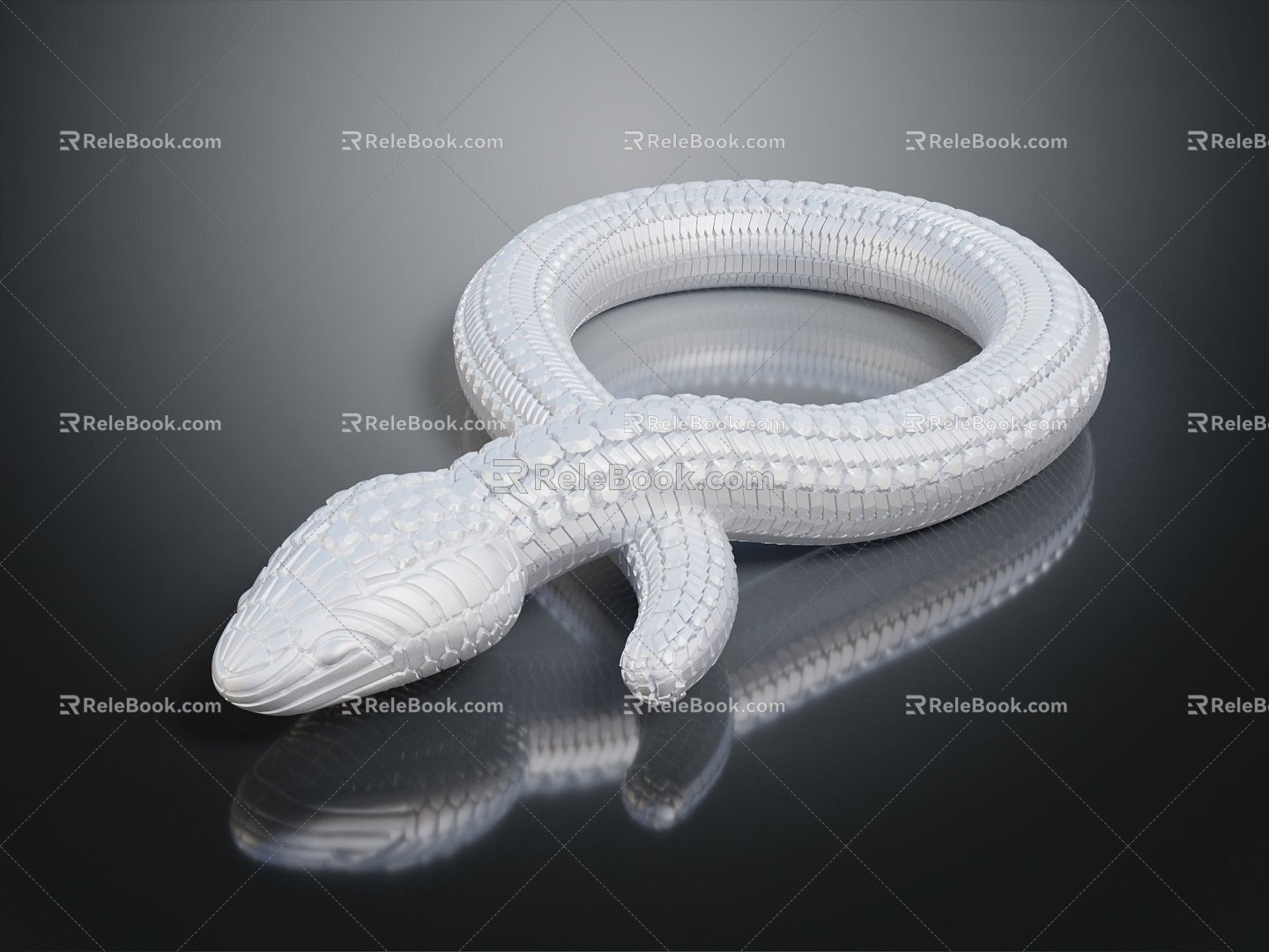 Modern cartoon animal snake cobra venomous snake python 3d model