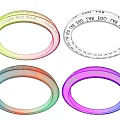 Four Colorful White Gradient Silicone Rings For Eco Type Road Traffic Safety Facilities