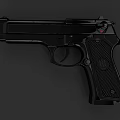 Black Semi Automatic Pistol With Textured Grip And Sleek Metal Design