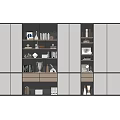 Modern Bookcase Simple Display Cabinet 3d model